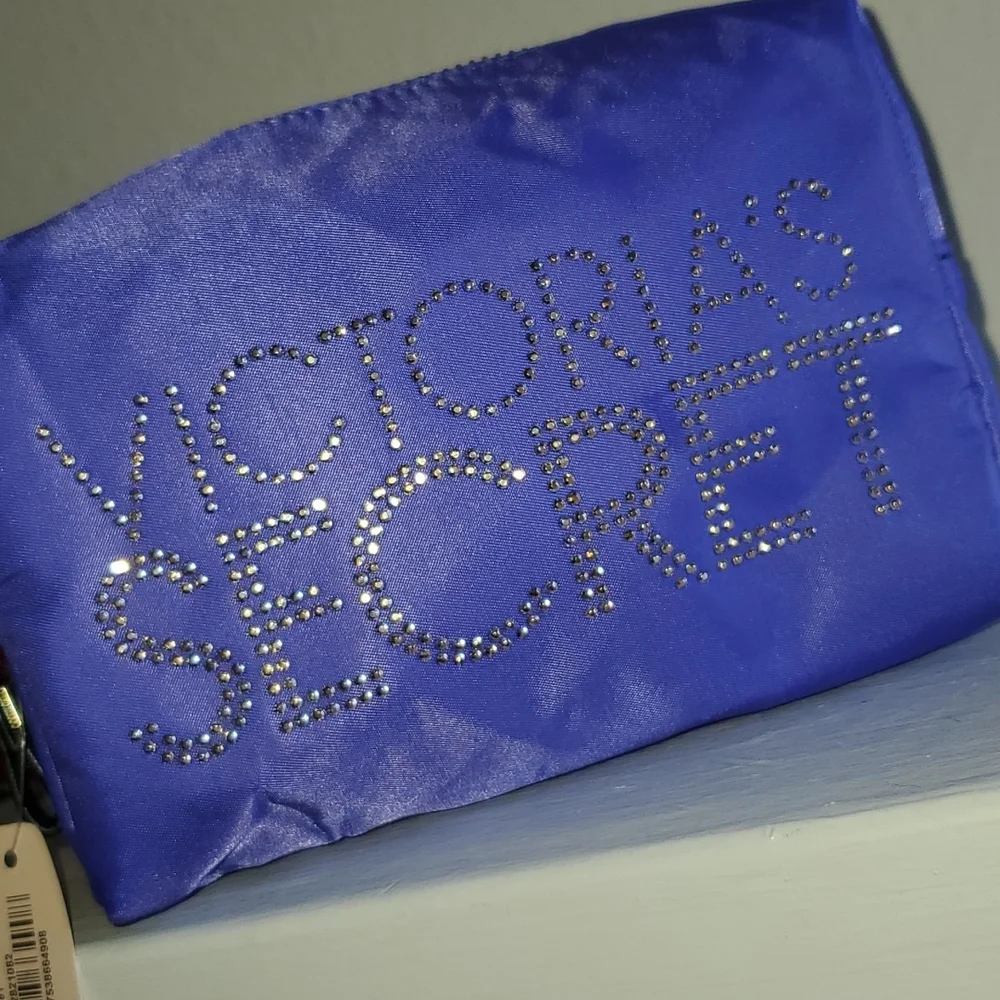 New Victoria's Secret Bling Spellout Travel Makeup Cosmetic Pouch Bag NWT - Picture 8 of 9